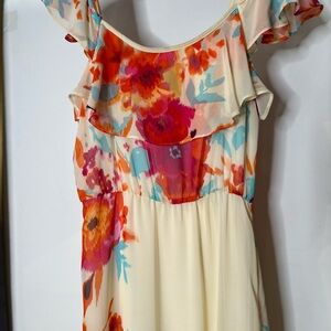 Floral Maxi Dress with Ruffle Detail